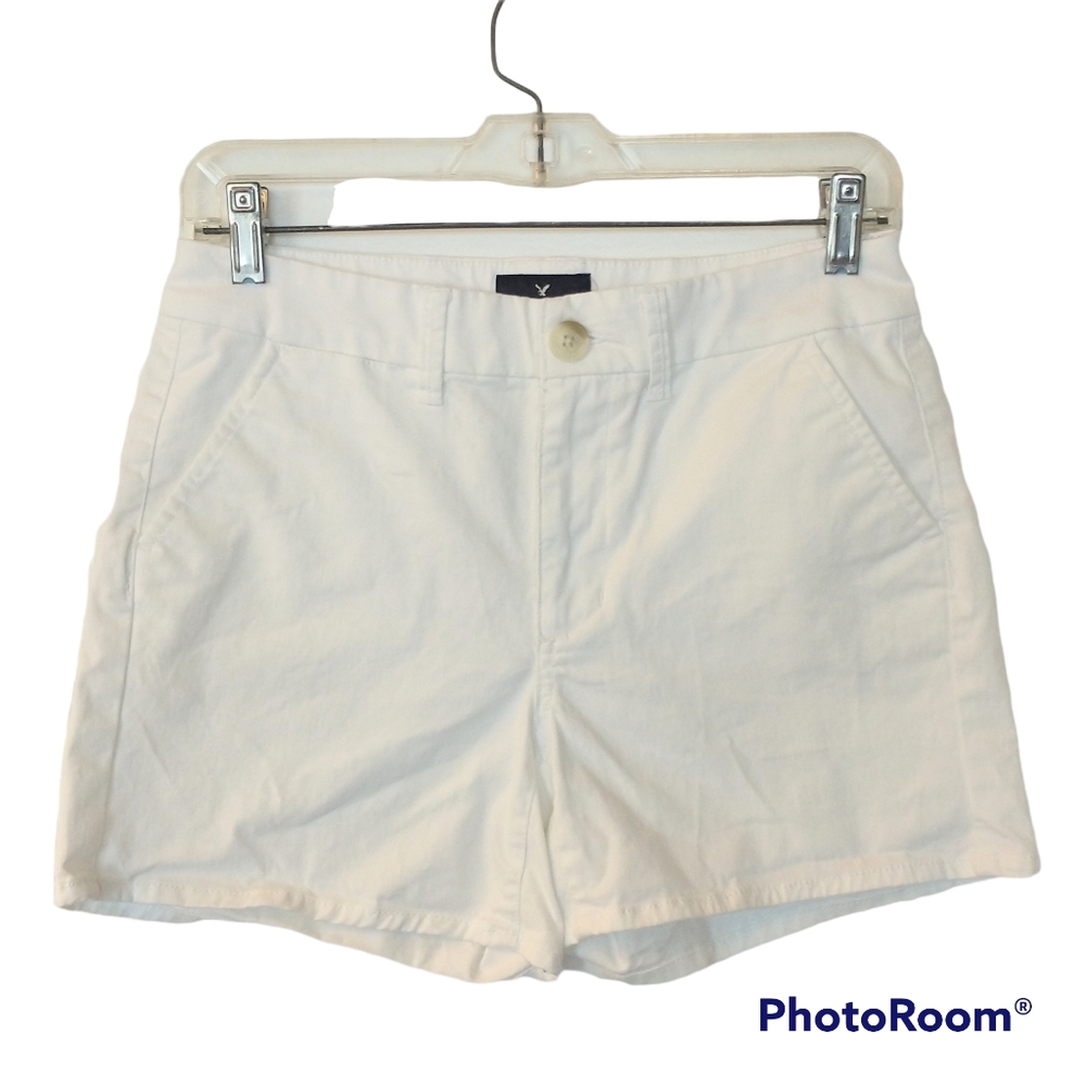American Eagle Outfitters White Hi-Rise Shortie Shorts Size 4